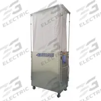 HEPACART Particle Containment Enclosure: 33 in Overall Wd, 60 in Overall Lg, 120 1/2 in Overall Ht (MPN HC55C-000002). Key specifications — attr1058165: HEPACART; attr1058164: HC55C-000002; attr1058188: MTA55 Multiple Tile Adapter; attr1058192: (2) Pass-Thru Slips; attr1058207: Particle Containment Unit.