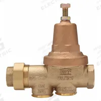 WILKINS Water Pressure Reducing Valve: FNPT, 3/4 in Pipe Size, Cast Bronze, 25 psi to 75 psi, NPT (MPN 34-625XLC). Key specifications — Brand: WILKINS; Union Type: Single Union; Low-Lead Compliance: Low-Lead Compliant.