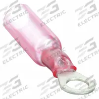 VELVAC Ring Terminal: Red, Heat Shrink Insulation, 1/4 in Stud Size, 22 AWG to 18 AWG Wire Sizes (MPN 37115). Key specifications — Brand: VELVAC.