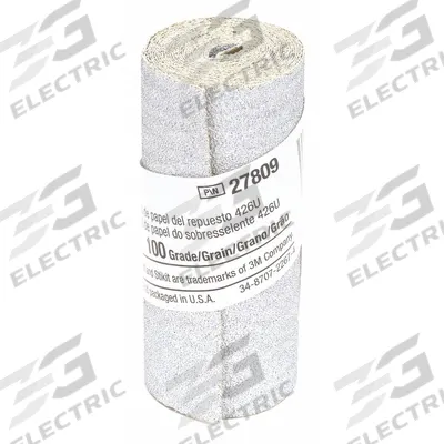 3M Sandpaper Roll: 2 1/2 in W x 4 1/2 ft L, Silicon Carbide, 100 Grit, A Wt Paper - Adhesive-Backed Sanding & Finishing Rolls for All Surfaces