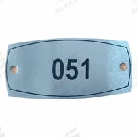 APPROVED VENDOR Locker Number Plate: 2 1/4 in x 1 in, 1 Plates, 51 to 100, Aluminum, Gray, 804UN2. Key specifications — Manufacturer Part Number: 804UN2; Brand: APPROVED VENDOR; Includes: (2) Mounting Bolts and Nuts; Material: Aluminum; Number Range: 51 to 100; Color: Gray.