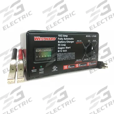 WESTWARD Battery Charger: Boosting/Charging, Auto, For AGM/Deep Cycle/Lead Acid - Benchtop Battery Chargers
