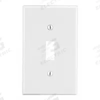 HUBBELL Wall Plate: Toggle, 1 Gang, White, Std Size (MPN P1W). Key specifications — Brand: HUBBELL; Material: Polycarbonate.