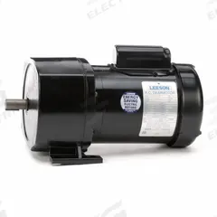 LEESON AC Gearmotor: Parallel, Single Output Shaft, Capacitor-Start, TEFC, 8 RPM, 0.25 hp Input (MPN 107000.00). Key specifications — Brand: LEESON; Full Load Current: 5.4/2.7 A.