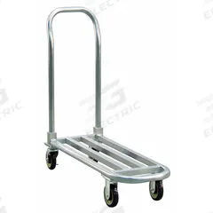 NEW AGE INDUSTRIAL Platform Truck: 1,000 lb, 36 1/2 in L x 14 in W x 7 3/4 in H Deck, Polyurethane (MPN 1184). Key specifications — Brand: NEW AGE INDUSTRIAL; Caster/Wheel Configuration: (2) Swivel; Color: Silver; Caster Wheel Width: 2 in.