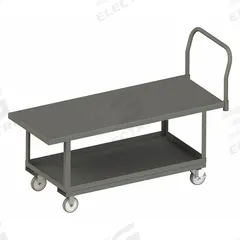 APPROVED VENDOR Platform Truck: 1,400 lb, 48 in L x 18 in W x 27 in H Deck, Solid, 12 ga Deck (MPN WHPT18485PU95). Key specifications — Side Panel Type: No Side Panels; Brand: APPROVED VENDOR; Color: Gray; Caster/Wheel Configuration: (2) Rigid.