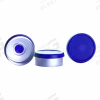 Lab Bottle Caps: 20 mm Dia, Blue, Aluminum, Unlined, USP, 125 Closures Included, Colored (MPN W988012-S). Key specifications — Closure Type: Flip Cap; Clarity: Colored; Septa Included: No; Standards: USP; Vented: No; Brand: WHEATON; Closure Color: Blue; Closure Liner Material: Unlined.