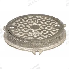 JAY R. SMITH MFG. CO Floor Cleanout: 5 1/2 in Overall Dia, 3/4 in Overall Ht, Nickel Bronze, Bronze (MPN 4810-04). Key specifications — Color: Bronze; Resistance Properties: Corrosion-Resistant; Brand: JAY R. SMITH MFG. CO; Finish: Nickel Bronze; Includes: Frame with Anchor Lugs.