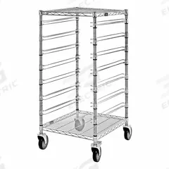 QUANTUM STORAGE SYSTEMS Bin Cart: 1,200 lb, 7 Bins/Tubs, 2 Shelves, Silver, 1 Usable Sides (MPN BC212439M7). Key specifications — Color: Silver; Caster/Wheel Configuration: (2) Swivel with Brake; Brand: QUANTUM STORAGE SYSTEMS.