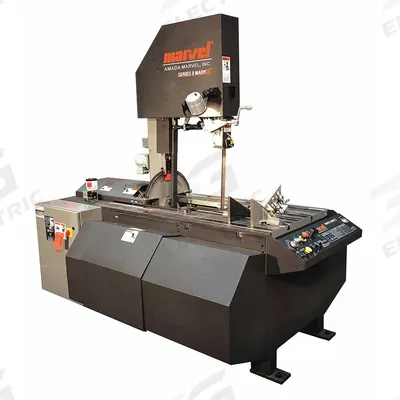 MARVEL Band Saw: 18 in Throat Dp - Vertical, 50 to 450 SFPM, 60° Left to 60° Right - Semi-Automatic Vertical Metal-Cutting Band Saws