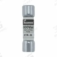 BUSSMANN Fuse: KTK Series, Midget, Fast-Acting, 3.5 A, 600 V AC, 13/32 in x 1 1/2 in, Non-Indicating (MPN KTK-3-1/2). Key specifications — attr1287209: KTK; attr211192: BUSSMANN.