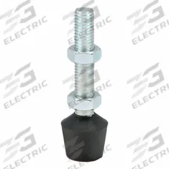 DE-STA-CO Flat Tip Spindle: Neoprene Tip, 1/2"-13, 3 7/8 in Lg, 3 7/8 in Thread Lg (MPN 247208). Key specifications — Brand: DE-STA-CO; Material: Neoprene; Thread Size: 1/2"-13; Includes: Jam Nuts; Spindle Construction: Neoprene Tip.