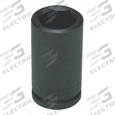 WRIGHT TOOL Impact Socket: 3/4 in Drive Size, Metric, 38 mm Socket Size, 6-Point, Deep - 3/4" Drive Impact Sockets