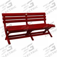 GROSFILLEX Folding Bench: Barn Red, Barn Red, 16 in Seat Ht, 58 3/4 in Seat Wd, 22 in Seat Dp (MPN US449748). Key specifications — Frame Color: Barn Red; Frame Material: Mineral Polymer; Seat Color: Barn Red; Seat Material: Mineral Polymer.