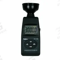 SHIMPO Digital Stroboscope: 0.1 fpm, LED, 40,000 fpm, 60 fpm, Battery, Available Separately (MPN ST-1100). Key specifications — Brand: SHIMPO; Digital Display Screen Type: LED; External Triggers: No External Triggers Included; Maximum Flashes per Minute: 40,000 fpm; Minimum Flashes per Minute: 60 fpm; Phase Shift: No Phase Shift; Power Source: Battery; Resolution: 0.1 fpm.