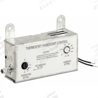 DAYTON Attic Fan Thermostat/Humidistat: Cool Only, On, 60° to 120°F, Adj Screw, 120V AC, 1C (MPN 10N203). Key specifications — Application: Cool Only; System Settings: On; Switch Type/Action: SPST, Close on Rise; Temperature Control Range: 60° to 120°F; Stages: 1C; Voltage: 120V AC; Brand: DAYTON; Control Type: Adjustable Screw.