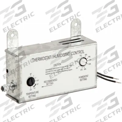 Dayton Attic Fan Thermostat/Humidistat: Cool Only, On, 60° to 120°F, Adj Screw - Analog Attic Fan Thermostats