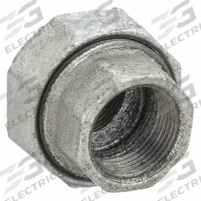 APPROVED VENDOR Metal Pipe Straight: Union, 3/4 in x 3/4 in, Malleable Iron (MPN 5P959) - Medium-Pressure Threaded Pipe Fittings