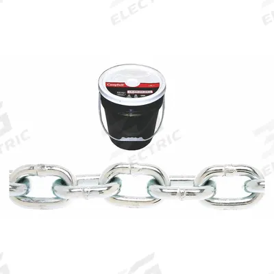 CAMPBELL Straight Chain: 3/8 in Chain Trade Size, 30 Chain Grade, Carbon Steel, Straight - Grade-30 Load-Securing Chains