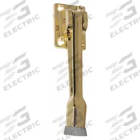 Lever Door Holder: Door - Mounted, 1 1/4 in Wd, 2 1/4 in Overall Ht, Brass (MPN 461.3). Key specifications — Brand: ROCKWOOD; Color: Gold.
