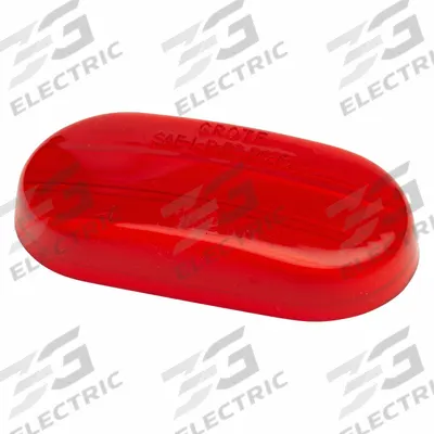 GROTE Replacement Lens: Oval, Clearance and Marker Light, 1 3/4 in Ht - Vehicle Lighting - Oval Replacement Lenses