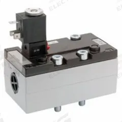 AVENTICS Solenoid Air Control Valve: Series 581, Single Solenoid, Five-Way / Two-Position, 24V DC (MPN 5813110100). Key specifications — attr1077643: Plug-In; attr1093108: Solenoid Coil Included; attr1077629: AVENTICS; attr1077665: Internal Pilot; attr1077689: Spring Return; attr1077692: 581; attr1077625: 5813110100; attr1077679: Non-Locking.
