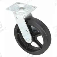 APPROVED VENDOR Plate Caster: Swivel, No Brake, Rubber, 8 in Wheel Dia., 2 in Wheel Wd, Medium Duty (MPN 16MR08201S). Key specifications — Brand: APPROVED VENDOR; Wheel/Tread Color: Black; Roll Up: Swivel.