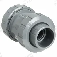 GEORG FISCHER Check Valve: Inline Valve Body, PVC, 1 1/2 in Pipe Size, Socket x Socket, Std, EPDM (MPN 161562106). Key specifications — Ball Material: PVC; Brand: GEORG FISCHER.