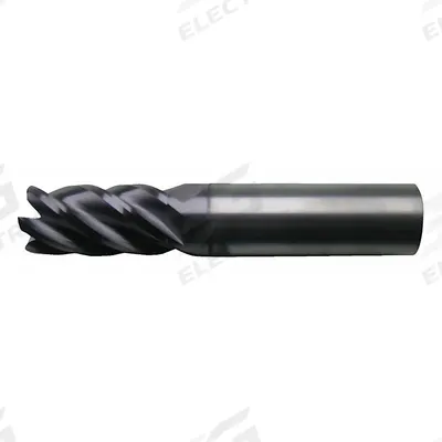 CLEVELAND Corner Radius End Mill: Carbide, TiAlN Coated, 5 Flute, 3/8" Mill Dia, 1-1/8" LOC - Fast-Cutting Carbide Corner-Radius End Mills for Stainless Steel & Super Alloys