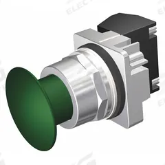 SIEMENS Mushroom Head Push Button: Non-Illuminated, Mushroom Head Profile, Metallic, 30 mm, 1NO/1NC (MPN 52PP2A3A). Key specifications — Brand: SIEMENS; Action: Maintained; Series: Class 52; Terminal Connection: Pressure Plate; Push Button Material Type: Metallic.
