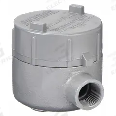 Conduit Outlet Body: Iron, GE, 1 in Trade Size, LB Body, 42 cu in Body Capacity (MPN GESLBT-3M). Key specifications — Series: For Standard Body; Compatible Conduit Trade Size: 1 in; Thread Gender: Female; Hub Style: Threaded; Cover Included: Yes; Body Style: LB; Connection Type: Threaded; Back Type: Flat.
