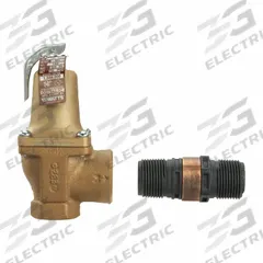 WATTS Relief Valve: FNPTF x FNPTF, 3/4 in x 1 in, Iron, 75 psi Max. Op Pressure, 5 5/8 in Overall Ht (MPN 3/4 740 030 FS). Key specifications — Brand: WATTS.