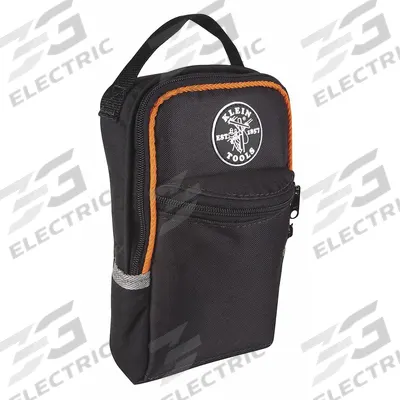 KLEIN TOOLS Tool Bag: 7 1/4 in W x 3 in D x 10 1/4 in H, Black, Polyester, 2 Pockets - Polyester Wide-Mouth Tool Bags