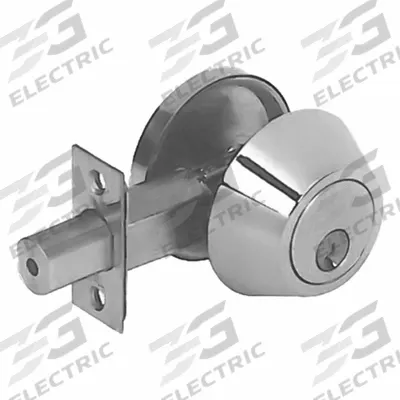 TELL MANUFACTURING Single Cylinder Deadbolt: Cylindrical, 1 3/4 in Door Thick - Max - Standard Cylindrical Deadbolts