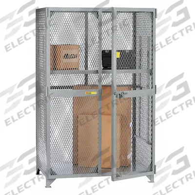 LITTLE GIANT Bulk Storage Locker: 49 in x 27 in x 78 in, 1 Adj Shelf, Legs, Gray, Gray - Industrial Ventilated Shelf Cabinets