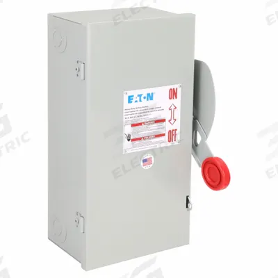 EATON Safety Switch: Fusible, 30 A, Three Phase, 600V AC, Galvanized Steel - Fusible Safety Switches
