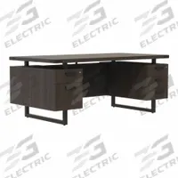 MIRELLA Office Desk: Black, 72 in Overall Wd, 36 in Overall Dp, Southern Tobacco (MPN MRDBF7236STO). Key specifications — Color: Black; Desktop Color: Southern Tobacco; Material: Steel.