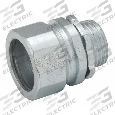 RACO Rigid Compression Connector: Iron/Steel, 1 in Trade Size - Connectors for Heavy-Wall RMC & Medium-Wall IMC Metal Conduit
