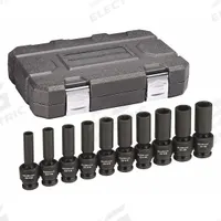 GEARWRENCH Socket Set: 3/8 in Drive Size, 10 mm to 19 mm Socket Size Range, Manganese Phosphate, SAE (MPN 84945N). Key specifications — attr1204251: GEARWRENCH; attr1215453: 3/8 in; attr1215454: 10 mm to 19 mm; attr1224229: Friction.