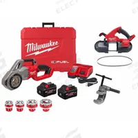 MILWAUKEE Tool Combination Kit: 2 Tools, Pipe Threader/Portable Band Saw, 18 V DC Volt, M18 FUEL™ (MPN 2870-22, 2829-20, 48-39-0609). Key specifications — attr1176460: Pipe Threader.