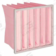 GRAINGER Pocket Air Filter: 20 in x 20 in x 12 in, MERV 13, Pink, Synthetic, 6 Pockets (MPN 2JVC7). Key specifications — Display Sell UOM: EA; Brand: GRAINGER; Media Material: Synthetic; Performance Rating: MERV 13.