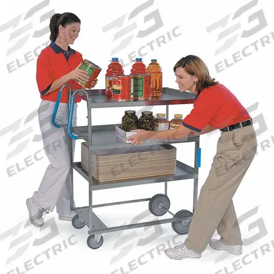 LAKESIDE Utility Cart: 700 lb Max Load Capacity, 2 Shelves - Open Stainless Steel Carts