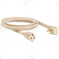 APPROVED VENDOR Extension Cord: Indoor Use, 12 ft Lg, Outlet, 5-15P, 14/3, SPT-3, Beige, 125V AC (MPN 3AY49). Key specifications — Brand: APPROVED VENDOR; Temperature Rating: 32° to 167°F; NEMA Plug Configuration: 5-15P.