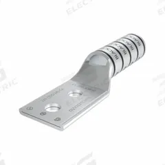 Compression Lug: For 2/0 AWG, Stranded Wire, 1/4 in Stud Size, Long, Copper Barrel (MPN YAZV262TC14FX). Key specifications — Inspection Hole: Yes; For Wire Type: Stranded; For Wire Sizes: 2/0 AWG; Brand: BURNDY; Manufacturer Part Number: YAZV262TC14FX.