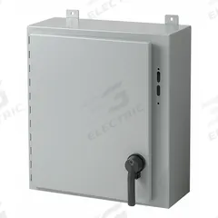 HOFFMAN Disconnect Enclosure: NEMA 12/13, Powder-Coated Steel, 60 in x 38 in x 12 in, Keyed Handle (MPN A60SA3812LPPL). Key specifications — Brand: HOFFMAN; Closure Method: Keyed Handle.