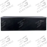 MONTEZUMA Utility Box: 47 1/4 in W 17 1/4 in D 14 1/4 in H, Steel, Black, Hinged Lid, Keyed (MPN MKDB47B). Key specifications — attr1116905: Black; attr1116917: Hinged; attr1116946: MONTEZUMA; attr1116904: Keyed.