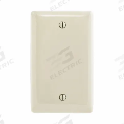 HUBBELL Wall Plate: Blank, 1 Gang, Almond - General Purpose Wall Plates