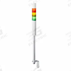 PATLITE Tower Light Assembly: 3 Tier, Sounder Tier Included, IP54, Amber/Green/Red, Direct Wire (MPN LR4-3M2LJBW-RYG). Key specifications — Manufacturer Part Number: LR4-3M2LJBW-RYG; Brand: PATLITE; Operating Voltage: 100 to 240V AC; Light Tier Color: Amber.