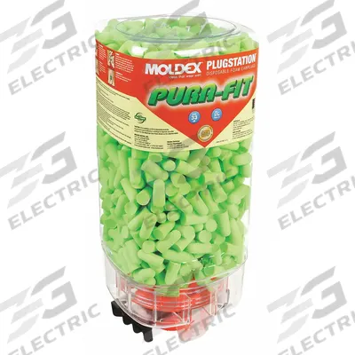 MOLDEX Ear Plug Dispensing System: Dispenser with Refill, Bullet, 33 dB NRR, 500 Pairs - Bullet-Shaped Earplug Dispensers & Refills