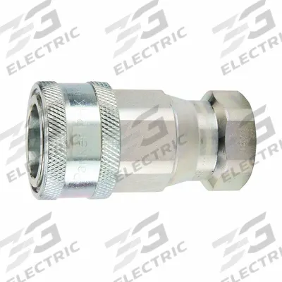 PARKER Coupler: 3/8 in Coupling Size, Steel, 6 g/min Max. Flow Rate, 9/16-18 Thread Size - 6600 Series Hydraulic Quick-Connect Coupling Bodies